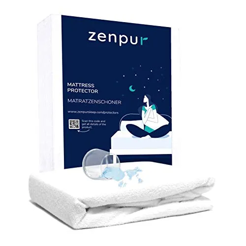 ZenPur Coprimaterasso Impermeabile Una Piazza e Mezza 140x190-200 cm | Antiacaro, Ipoallergenico, Traspirante - Garantito a Vita