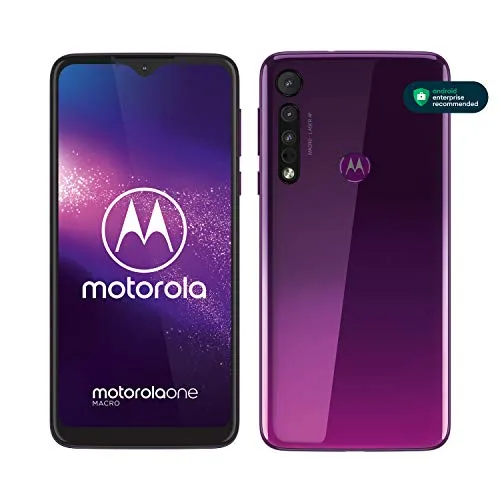 Motorola One Macro (6,2" HD+ display, Macro vision camera, 64GB/ 4GB, Android 9.0, dual SIM smartphone), Ultra Violet