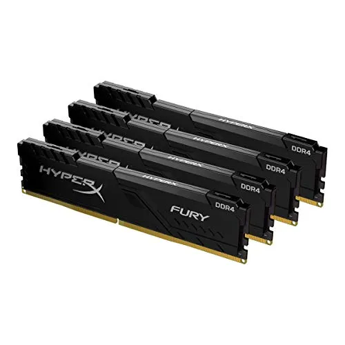 HyperX FURY HX436C18FB4K4/64 Memoria 64GB 3600MHz DDR4 CL18 DIMM Kit (4x16GB) Nero