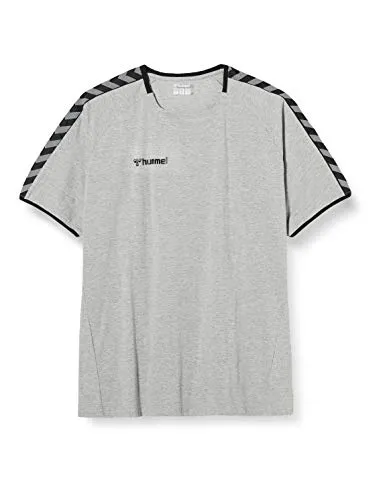 Hummel Hmlauthentic - Maglietta da Allenamento da Uomo, Uomo, T-Shirt, 205379-2006-S, Grigio, S