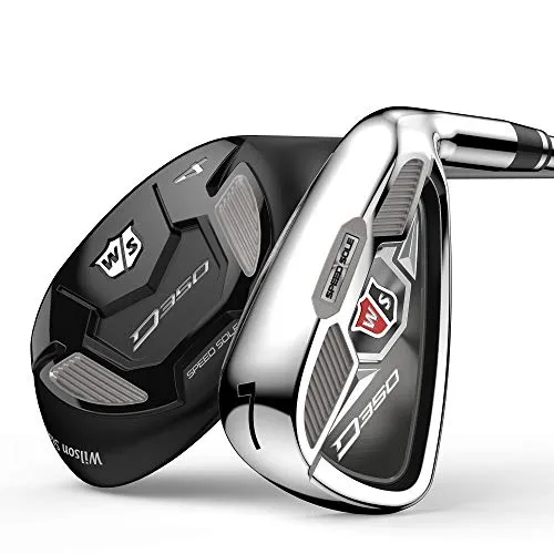 Wilson D350, Golf Combo Set, Fusto in Grafito, Regular Flex, MRH, 5 HY, 6-SW Uomo, Argento, Taglia Unica