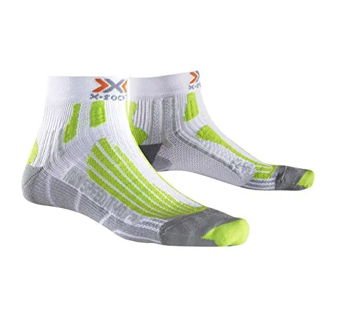 X-Socks, Calzini tecnici, Bianco (White/Green Lime), 35-38