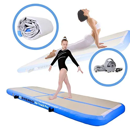 DHENSO Air Track Pro Tecnologia Antiurto con Pompa Elettrica 600W Spina Italiana Gonfiaggio Immediato Airtrack 3 Metri Ginnastica Artistica Casa Palestra Fitness Yoga Arti Marziali