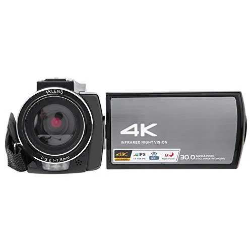 SALUTUYA Fotocamera La Fotocamera 4K adotta Una Batteria Esterna Rimovibile agli ioni di Litio Np-180, per Fotocamera SLR, Fotocamera Digitale e Telefono Cellulare(Standard + Battery)