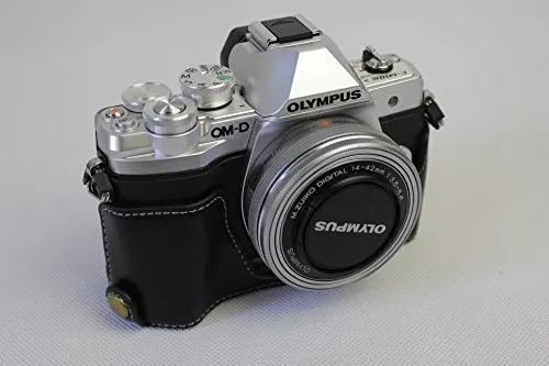 Zakao mezza apertura inferiore modello telefono custodia per fotocamera con cinghia da polso copertura protettiva bag custodia per Olympus OM-D E-M10 Mark III