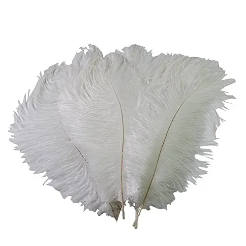 TINTINNA Piume PIUMAGGI di Struzzo Naturale di 15-25 cm 50pcs Grandi Decorazioni su per VacanzaParty DressHome(Bianco)
