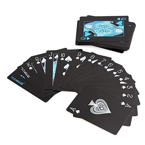 54pcs/deck Impermeabile Playing Cards Set Plastica Nero Carte da Poker Carte da Gioco Poker Card Carte da Magia Strumento Classic Magic Tricks