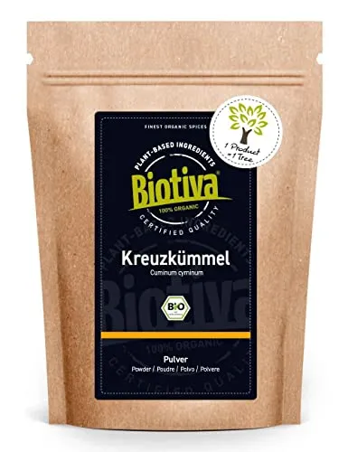 Biotiva Cumino in polvere Bio - 250g - massima qualità - confezionato e controllato in Germania (DE-eco-005)