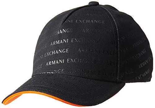 A|X Armani Exchange - Cappello da baseball da uomo con stampa logo -  Nero -  Taglia unica