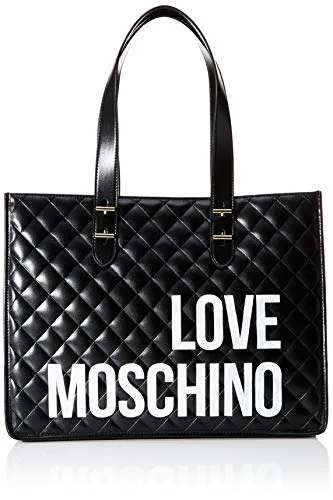 Love Moschino Borsa Quilted Nappa Pu, Tote Donna, (Nero), 32x42x16 cm (W x H x L)