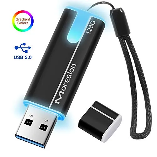 Chiavetta USB 3.0, Pendrive 128GB Unità Flash Drive con LED Pendrive Portatile Pennetta USB Impermeabile Memoria Stick USB per PC/Laptop/Smart TV/Autoradio/Regalo