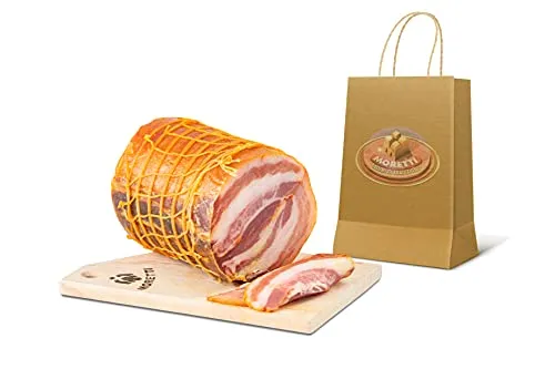 Moretti® Pancetta Arrotolata Piccante | 800g/900g Sottovuoto | Salume Tipico Calabrese Leggermente Piccante | Essiccato Artigianale | Prodotto In Calabria