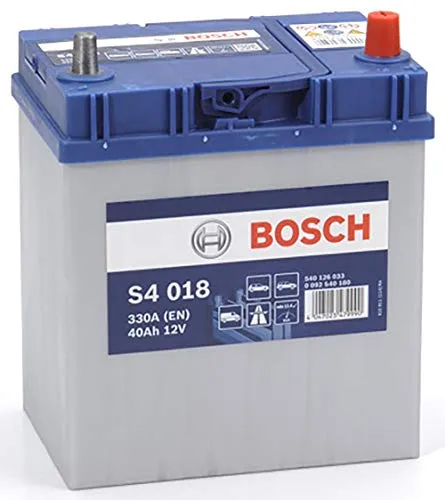 Bosch S4018, Batteria per Auto, 40A/h, 330A, Tecnologia al Piombo Acido, per Veicoli Senza Sistema Start/Stop