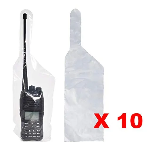 Mcbazel Waterproof Large Case Bag 10 Pack 400mm (H) X 120mm (L) for Walkie Talkie