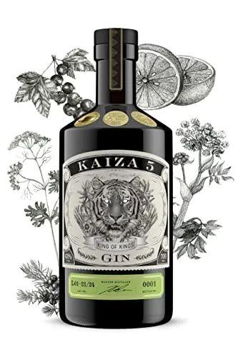 KAIZA 5 GIN – 0,7 l - 43% - Il gin più premiato del Sudafrica/Città del Capo - Fresco, morbido ed esotico - Ribes nero, pompelmo, ginepro - Ideale con acqua tonica secca