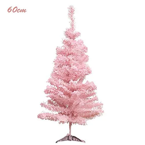 ALIAN Albero di Natale rosa Albero di Natale artificiale, Albero di Natale LED - Xmas Party Holiday Ornament Office Decorations Home Decor, 60CM/90CM