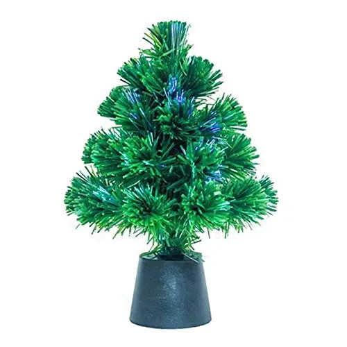 Gadget Juice - Mini albero di Natale con luci di Natale a fibra ottica, 30 cm, colore: Verde