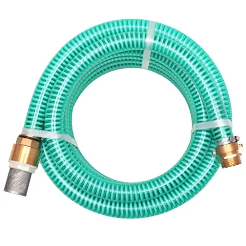 vidaXL Tubo di Aspirazione Connettori in Ottone 15 m 25 mm Verde Irrigazione