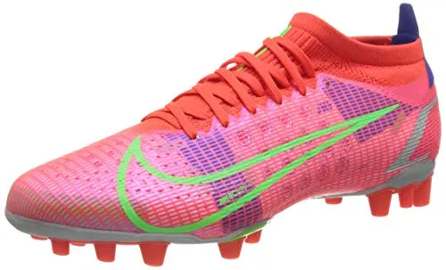 Nike Mercurial Vapor 14 Pro AG, Scarpe da Calcio Unisex - Adulto, rosso (brt crimson/mtlc silver-indigo burst-white-rage green), 42.5 EU