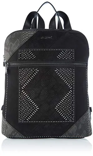 Desigual ACCESSORIES PU BACKPACK MEDIUM, Zaino Donna, Nero, U