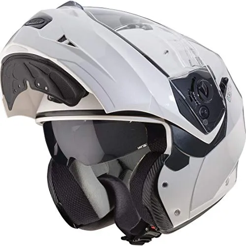 Casco Helmet Helm CABERG DUKE DOPPIA OMOLOGAZIONE apribile bianco white metal taglia L