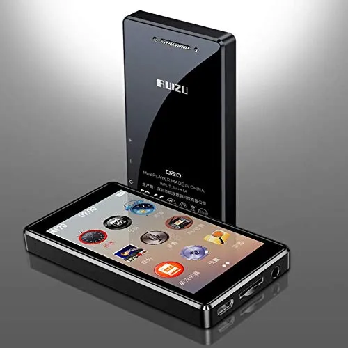 RUIZU D20 - Lettore MP3 con touch screen, 8 GB, supporto radio FM, registrazione video, e-book con altoparlante integrato