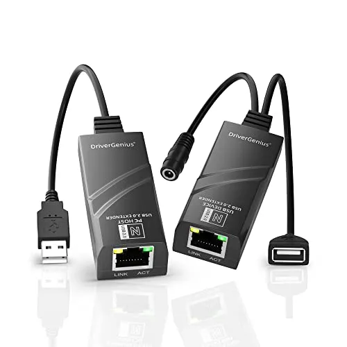 DriverGenius NT50 | 1-Porta Extender Ethernet RJ45 USB 2.0 su Cat5e/Cat6/Cat7-50m