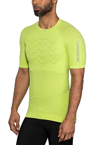 X-Bionic Effektor 4.0 Run Shirt Short Sleeve Men, Uomo, Green/Arctic White, XL