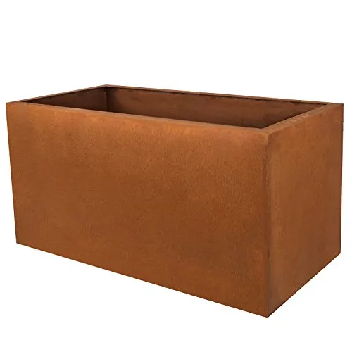 Köhko Fioriera Design in Acciaio Corten Viva 60/30/A30 | Vaso per Piante in Ottica ruggine Elegante 62003-6030