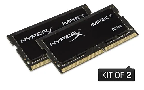 HyperX Impact DDR4 HX432S20IBK2/32 Memoria, 3200 MHz, CL20 SODIMM, 32 GB Kit (2 x 16 GB)