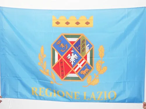 AZ FLAG Bandiera Lazio 90x60cm - Bandiera LAZIALE - REGIONE Italia 60 x 90 cm Foro per Asta