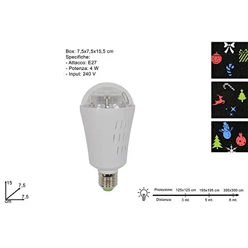 LAMPADINA E27 PROIETTORE DA INTERNO SOGGETTI NATALIZI ADDOBBI DECORAZIONI …