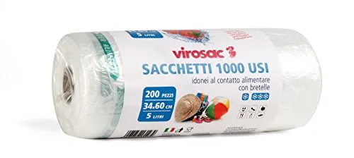 VIROSAC 131439 Sacchetti Multiuso, 22x12x12 cm, 200 unità