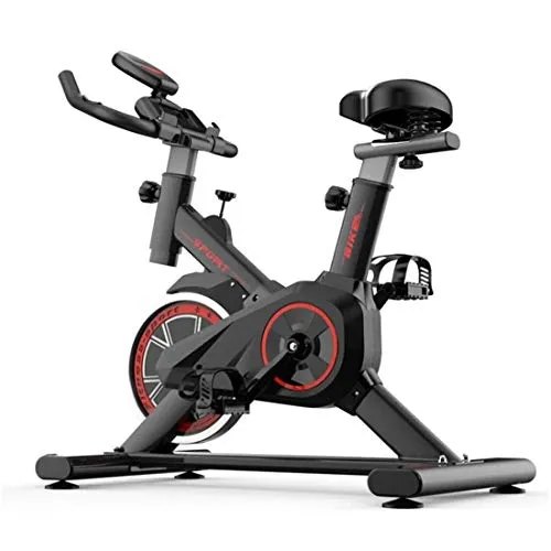 GTYHJUIK Cyclette Fitness, Bici da Spinning, Cyclette per Allenamento Casa, Volano 6 kg, Regolabile in Altezza con Monitor LCD, Fino a 150KG