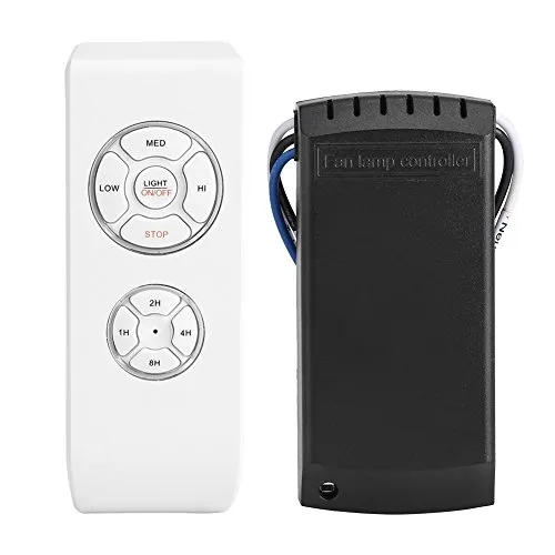 Telecomando Wireless, Ventilatore da Soffitto con Luce e Telecomando, 4 tempi, 3 velocità