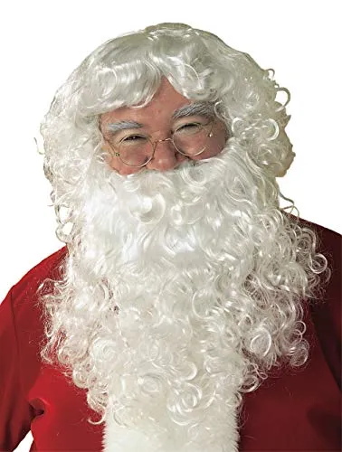 Rubie's – Barba e parrucca da Babbo Natale, prodotto ufficiale, da adulto, taglia unica