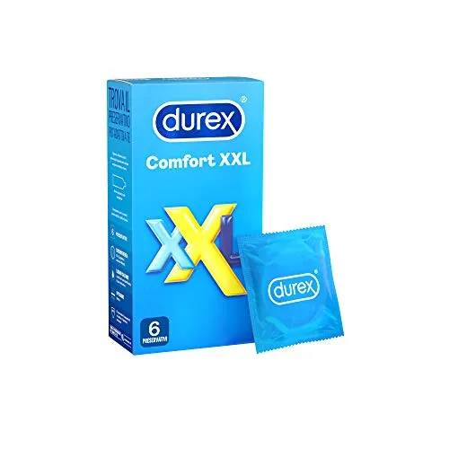 Durex Comfort XXL Preservativi Extra Large (60 mm), 6 Profilattici