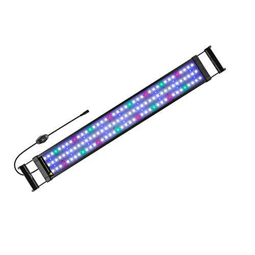 FTALGS Illuminazione per Acquario,Plafoniera LED Acquario Dolce, Luce per Acquario a LED con Supporto Regolabile, Lampada LED per Acquario (70-90CM)