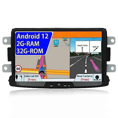 BXLIYER Android 12 Autoradio Stéréo per Renault Duster/Dacia Sandero/Lada Xray 2/Renault Captur/Logan 2 | 2 DIN 8 Pollice 2G+32G | Fotocamera GRATUITES | DAB WIFI Fast-Boot CarPlay Android Auto DSP