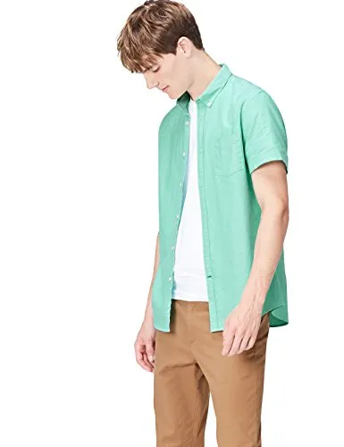 Marchio Amazon - find. Camicia Uomo, Verde (Fresh Green), M, Label: M