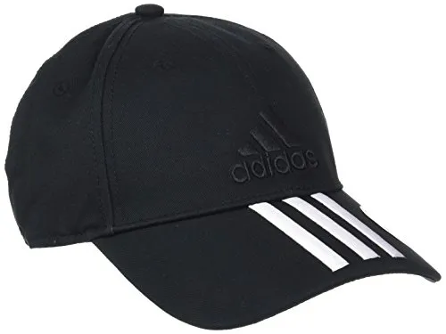 adidas 6P 3S cap Cotto Berretto da Tennis, Uomo, Uomo, 6P 3S cap Cotto, Nero (Nero/Bianco/Nero), M