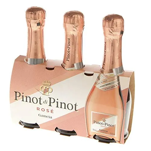 Confezione 3 bottiglie vino spumante Pinot Rosè 3x20cl