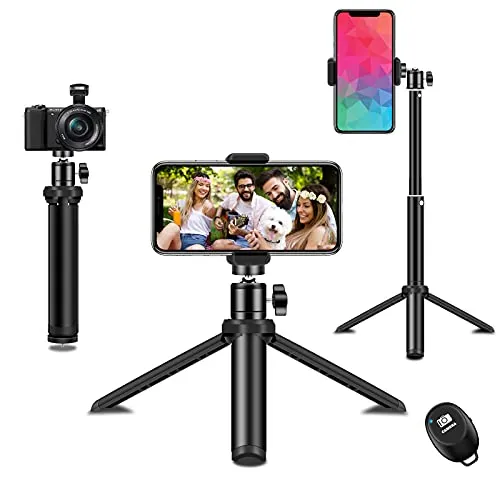 Treppiedi Cellulare, SYOSIN Supporto per Telefono Girevole a 360 ° Estensibile e Flessibile con Telecomando Wireless e Clip Universale per Smartphone, Fotocamera, Videocamera Sportiva GoPro