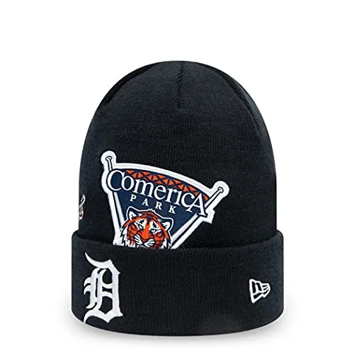 New Era Detroit Tigers Beanie MLB Wintermütze Patches Baseball Blau - One-Size