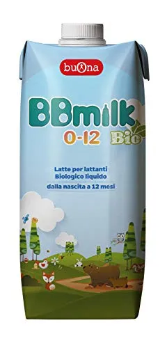 BBmilk 0-12 Bio liquido - Latte biologico per lattanti- pronto all’uso – 500 ml – 12 pezzi