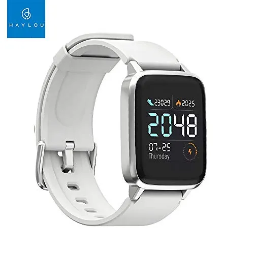 Versione Global Haylou LS01 Smart Watch Cardiofrequenzimetro Fitness Tracker IP68 Bracciale Impermeabile 210mAh 14 Giorni Standby Mi Smart Watch LS01 per Telefono Android iOS