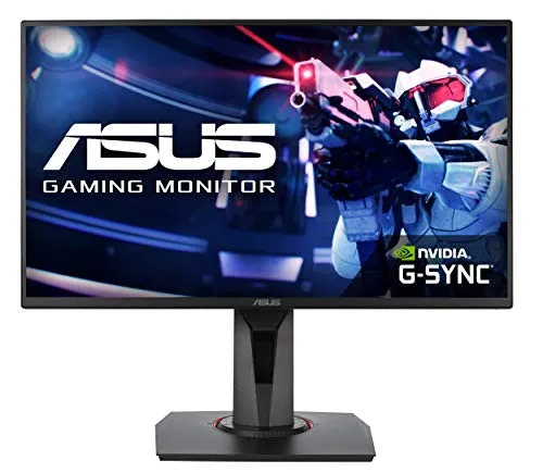 ASUS VG258QR 25'' (24.5'') FHD (1920 x 1080) Esports Gaming Monitor per PC, 0.5 ms, 165 Hz, DP, HDMI, DVI-D , Super Narrow Bezel, FreeSync, Compatibile G-Sync, Filtro Luce Blu, Flicker Free