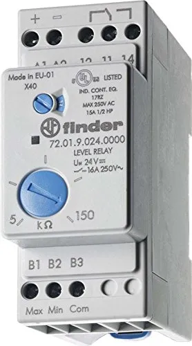 Finder Serie 72 – Relais livello liquido regolabile 1 contatto deviatore 240 VAC