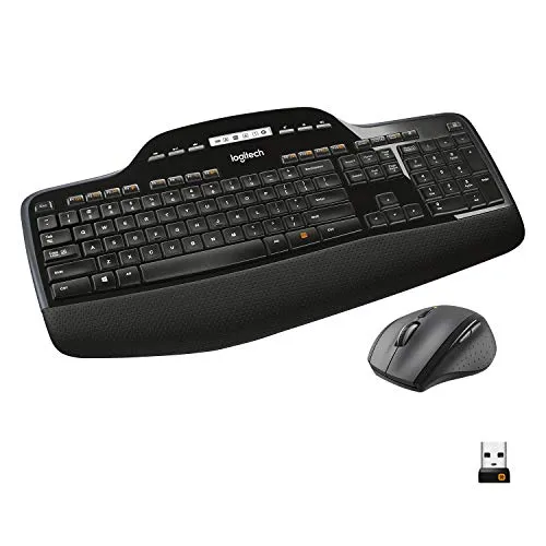 Logitech MK710 Kit Mouse e Tastiera Wireless, Layout US Qwerty, Nero