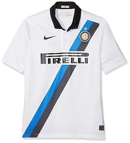 Nike Bambini Inter Milan Away 2011/2012 Team Maglia, Bianco/Nero/Blu, L 152/158